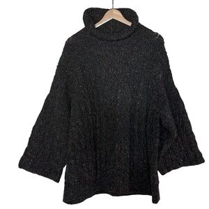 Mac Ewan VTG Made in Scotland 100% Wool Celtic Cable Knit Chunky Sweater OS Gray